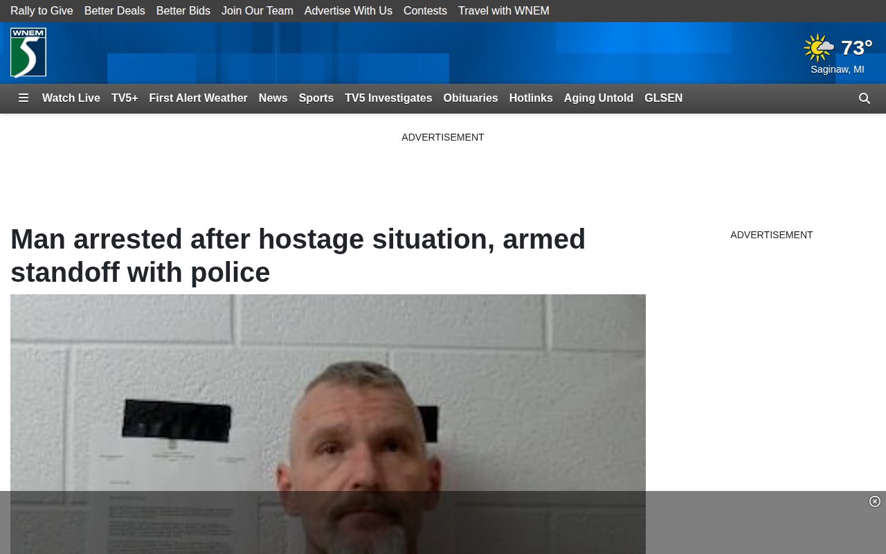 WNEM regional news report about an Arenac County arrest investigation